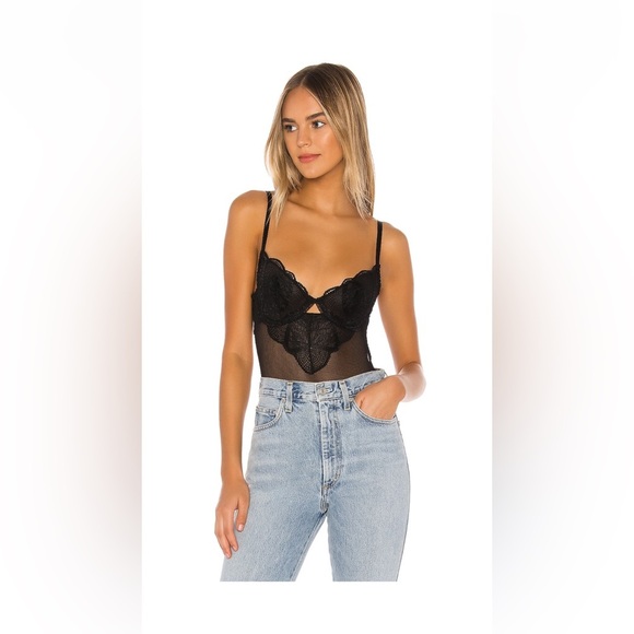 KAT THE LABEL / Revolve Zephyr Body Suit in Black. Size Small. Brand New. - Picture 3 of 6
